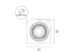 EPIKASA Tuinlamp-Juls Spot, Satijn, 8,3X8,3X1 Cm,