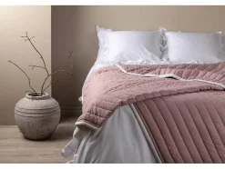Vente-unique Beddengoed-Juni Sprei 260X260Cm Oudroze.