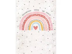 RugsX Kindervloerkleed-Junior 51300.802 Tapijt Wasbaar Regenboog, Stippen Voor Kinderen Antis 160X220 Cm