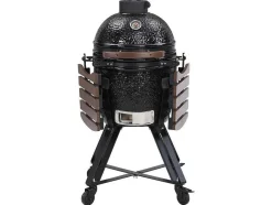 Vente-unique Buitenkeuken-Kamado-Houtskoolbarbecue Van Keramiek En Bamboe 45 X 63 X 105 Cm - Izaki