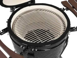 Vente-unique Buitenkeuken-Kamado-Houtskoolbarbecue Van Keramiek En Bamboe 45 X 63 X 105 Cm - Izaki