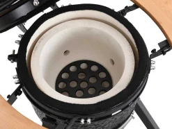 Vente-unique Buitenkeuken-Kamado-Houtskoolbarbecue Van Keramiek En Bamboe 32 X 52 X 94 Cm - Eriko