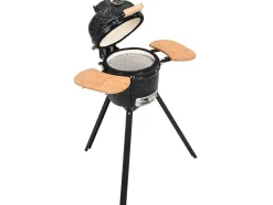 Vente-unique Buitenkeuken-Kamado-Houtskoolbarbecue Van Keramiek En Bamboe 32 X 52 X 94 Cm - Eriko