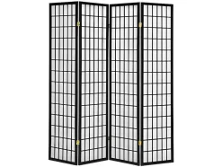OZAIA Kamerscherm-Kamerscherm 4 Vlakken Tottori Van Hout - L175 X H178.5 Cm