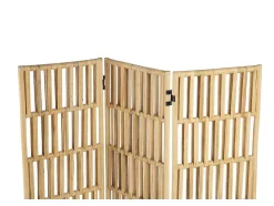 OZAIA Kamerscherm-Kamerscherm Van Rotan Met 3 Luien - L140 X H180 Cm - Naturel - Gideon