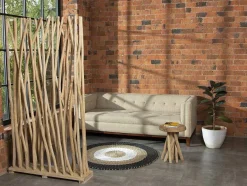 OZAIA Kamerscherm-Kamerscherm Van Teakhout - B100 X D25 X H180 Cm - Naturel - Gayana