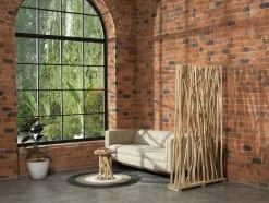 OZAIA Kamerscherm-Kamerscherm Van Teakhout - B100 X D25 X H180 Cm - Naturel - Gayana