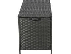 Vente-unique Tuinopslag-Kaplo Tuintoebehoor Kussen Opbergbox Met Wielen Zwart.