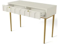 ModernLuxe Kaptafels-Kaptafel Met 2 Laden - In Spaanplaat - Wit