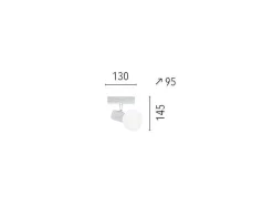 EPIKASA Wandlamp-Karin Wandlamp, Eik, Chroom, Wit, 13X9,5X14,5 Cm,