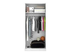 Vente-unique Kledingkast-Kast Met 2 Deuren - L81 Cm - Wit - Listowel