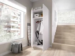 Vente-unique Kledingkast-Kast Met 2 Deuren - L81 Cm - Wit - Listowel