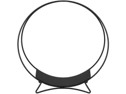 Vente-unique Opbergaccessoire-Kastje Voor Houtblokken Van Metaal - Zwart - Jonzac