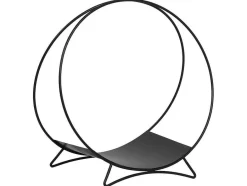 Vente-unique Opbergaccessoire-Kastje Voor Houtblokken Van Metaal - Zwart - Jonzac