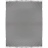 OZAIA Beddengoed-Katoenen Sprei Met Franjes - 230 X 250 Cm - Grijs - Segna