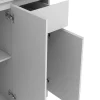 Vente-unique Keukenmeubel-Keukenbuffet Met 6 Deuren, 1 Lade En 5 Nissen - Wit - Nizali