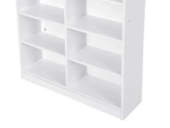 Vente-unique Keukenmeubel-Keukeneiland Met 3 Lades En 8 Nissen Van Mdf - Licht Naturel En Wit - Palestrina