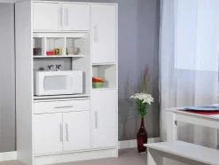 Vente-unique Keukenmeubel-Keukenmeubel Mady - 5 Kasten & 1 Lade - Wit