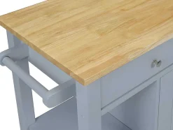 Vente-unique Keukenmeubel-Keukentafeltje Op Wielen Haley - 1 Deur En 2 Laden - Hevea