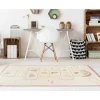 OZAIA Kindervloerkleed-Kindertapijt Hinkelbaan Funny - Polypropyleen - 100 X 150 Cm - Beige En Roze
