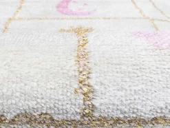 OZAIA Kindervloerkleed-Kindertapijt Hinkelbaan Funny - Polypropyleen - 100 X 150 Cm - Beige En Roze