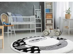 RugsX Decoratieobject Voor Binnen-Kindertapijt Joy Rond , Santa Sinterklaas Voor Kinderen - Structuree Cercle 140 Cm