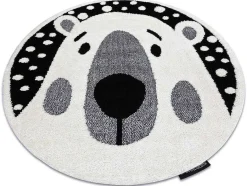 RugsX Tapijt Rond-Kindertapijt Joy Rond , Teddy Beertje, Voor Kinderen - Structureel, Cercle 160 Cm