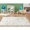OZAIA Kindervloerkleed-Kindertapijt Moony - Polypropyleen - 100 X 150 Cm - Beige, Roze En Geel