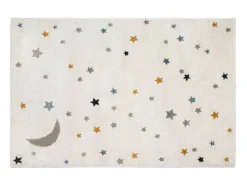 OZAIA Kindervloerkleed-Kindertapijt Moony - Polypropyleen - 100 X 150 Cm - Beige, Roze En Geel