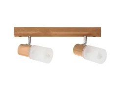 EPIKASA Plafondlamp-Kira Wood Plafondlamp, Beuken, Wit, 34X6X18 Cm,