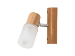 EPIKASA Wandlamp-Kira Wood Wandlamp, Beuken, Wit, 6X12X18 Cm,