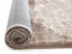OZAIA Tapijt Hoogpolig-Kleed Shaggy Dolce Taupe Met Beige Weerschijn - Polyester - 120*170 Cm