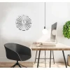 EPIKASA Wandklok-Klok Geometrisch 2, Wit, Zwart, 50X1,5X50 Cm,