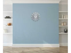 EPIKASA Wandklok-Klok Geometrisch 2, Wit, Zwart, 50X1,5X50 Cm,