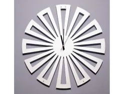 EPIKASA Wandklok-Klok Geometrisch 2, Wit, Zwart, 50X1,5X50 Cm,