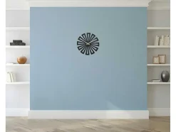 EPIKASA Wandklok-Klok Geometrisch 6, Zwart, Zilver, 50X1,5X50 Cm,