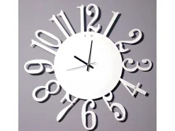 EPIKASA Wandklok-Klok Numbers 1, Wit, Zwart, 50X1,5X50 Cm,