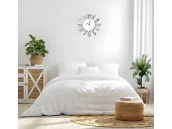EPIKASA Wandklok-Klok Numbers 1, Wit, Zwart, 50X1,5X50 Cm,
