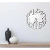 EPIKASA Wandklok-Klok Numbers 2, Wit, Zwart, 50X1,5X50 Cm,
