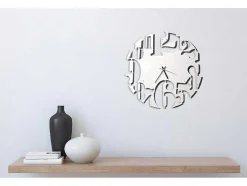 EPIKASA Wandklok-Klok Numbers 2, Wit, Zwart, 50X1,5X50 Cm,