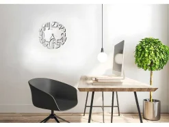 EPIKASA Wandklok-Klok Numbers 2, Wit, Zwart, 50X1,5X50 Cm,