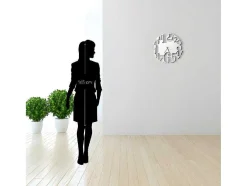 EPIKASA Wandklok-Klok Numbers 2, Wit, Zwart, 50X1,5X50 Cm,