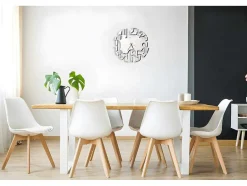 EPIKASA Wandklok-Klok Numbers 2, Wit, Zwart, 50X1,5X50 Cm,