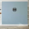 EPIKASA Wandklok-Klok Numbers 3, Zwart, Zilver, 50X1,5X50 Cm,