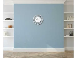 EPIKASA Wandklok-Klok Numbers, Wit, Zwart, 50X1,5X50 Cm,