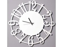 EPIKASA Wandklok-Klok Numbers, Wit, Zwart, 50X1,5X50 Cm,