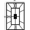 EPIKASA Wandklok-Klok Rechthoekige, Zwart, 33X1,5X50 Cm,