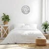 EPIKASA Wandklok-Klok Vintage 5, Wit, Zwart, 50X1,5X50 Cm,