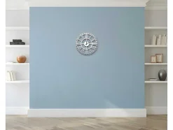 EPIKASA Wandklok-Klok Vintage 5, Wit, Zwart, 50X1,5X50 Cm,