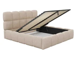 PASCAL MORABITO Tweepersoonsbed-Kofferbed - 160 X 200 Cm - Teddy-Stof - Beige - Damado - Van